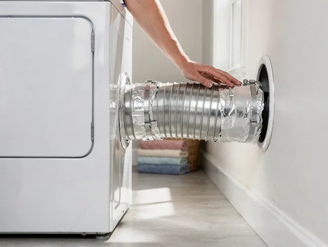Professional dryer vent hose installation by Duarte Dryer Vent Cleaning in Duarte